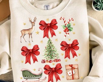 Christmas Bows Png, Coquette Christmas Png, Girly Coquette Png, Merry Christmas Png, Christmas Png, Holiday Season Png, Christmas Gifts