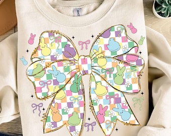 Easter Coquette Bow Png, Cute Coquette Peeps Png, Easter Png, Happy Easter Png, Easter Bunny Png, Spring Time Png, Sublimation Design