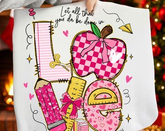 Valentinstag PNG: Liebe Schulbedarf (Digitaler Download)