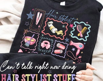 Can’t Talk Right Now Doing Hair Stylist Stuff PNG, Hairstylist Sublimation, Salon Digital Download