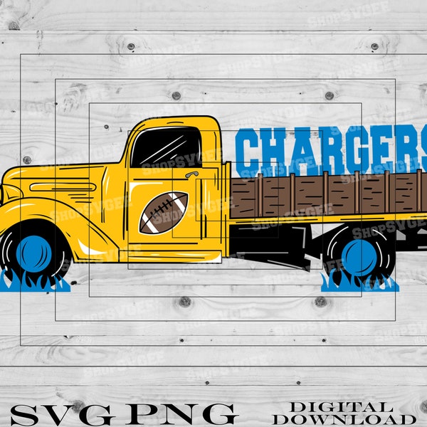 Chargers Football Svg