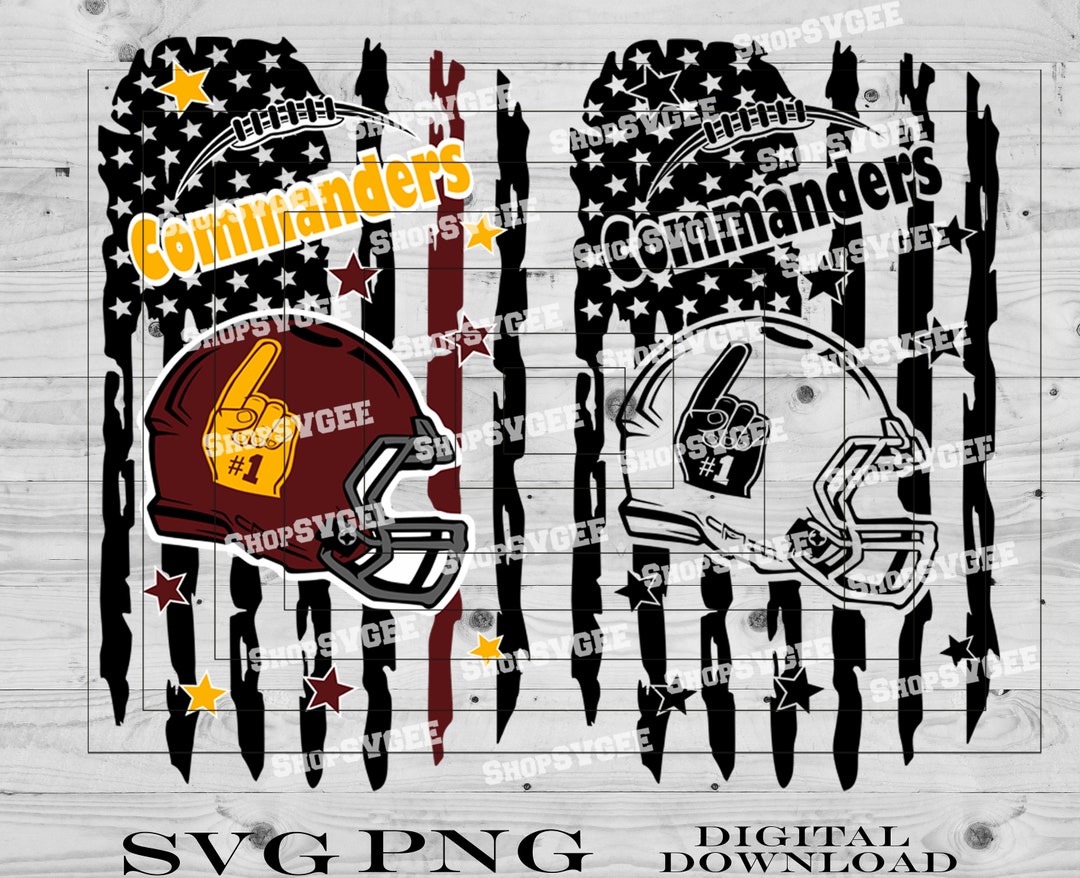 Commanders Football Svg - Etsy