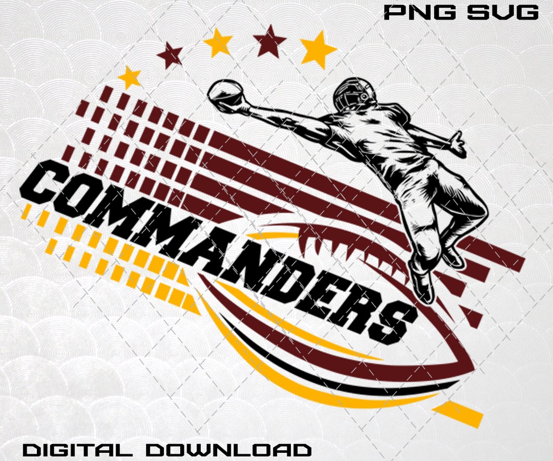 Commanders Football Svg - Etsy