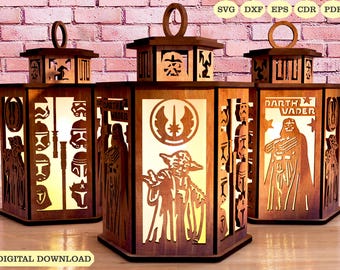 Film Charaktere Lamp Night svg Laser-Cut