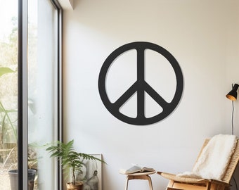Metall Peace Zeichen Wandkunst: Moderne minimalistische Wohnkultur Geschenk des neuen Jahres