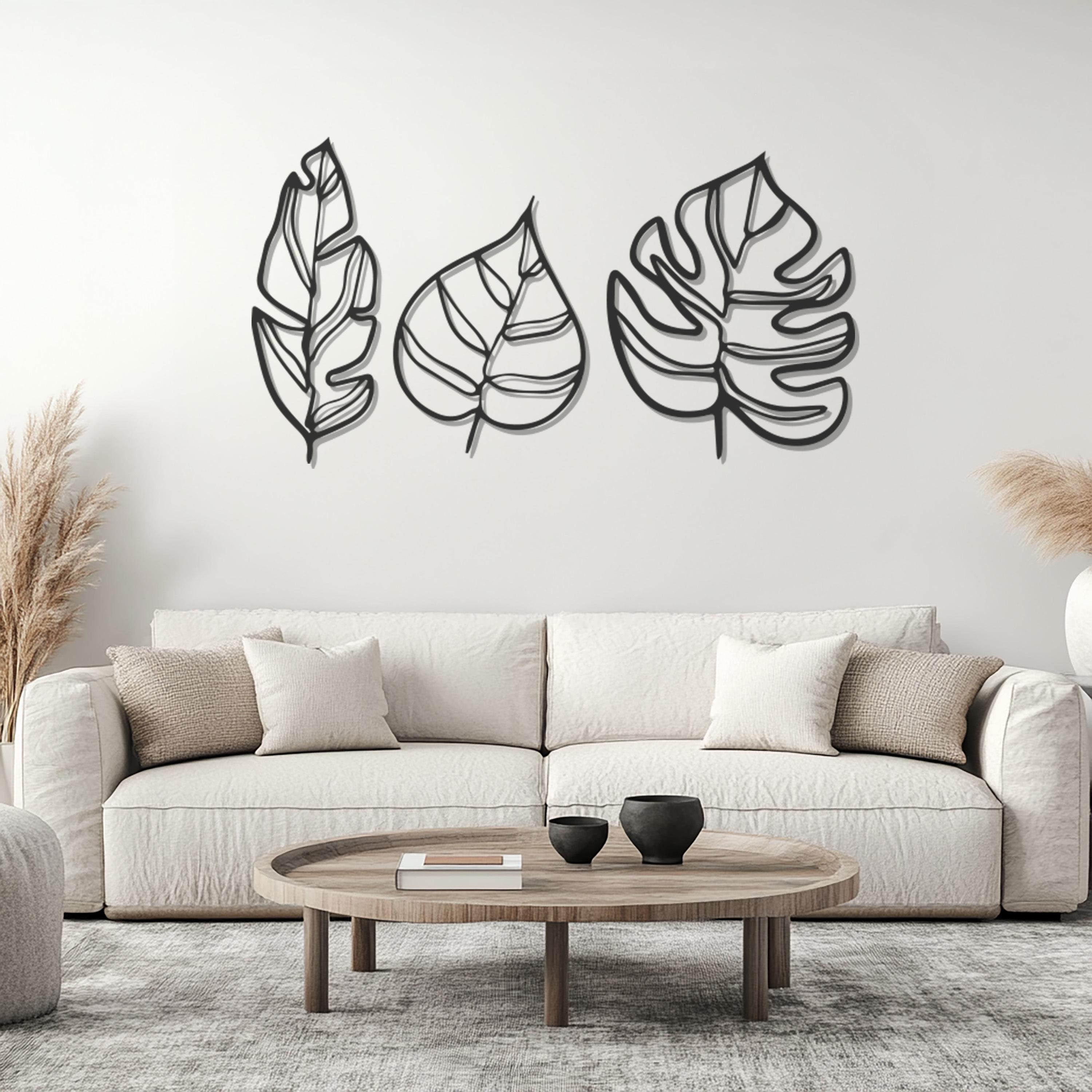 Leaf Metal Wall Art: Large Modern Home Decornew Year's Gift - Etsy