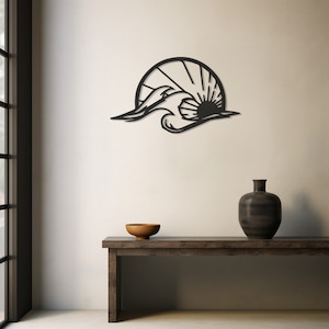 Sunset Metal Wall Art: Coastal Beach Nautical Decor