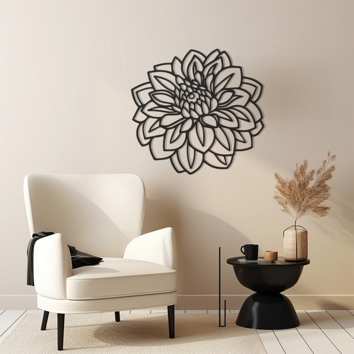 Lotus Flower Metal Wall Art, Handmade Botanical Decor for Home or ...