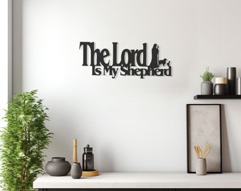 The Lord is My Shepherd Metal Wall Art: Religious Home DecorNew Year's gift