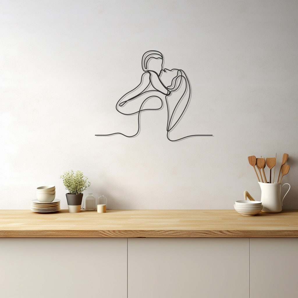 Mom Dad and Kid Metal Wall Art, Family Metal Decor, Heartwarming Mother ...