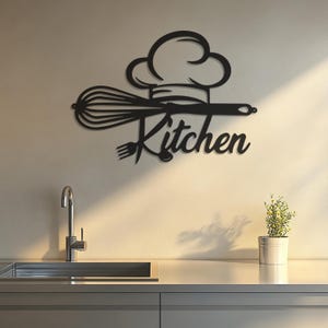 Kitchen Metal Wall Art: Chef & Gourmet Theme