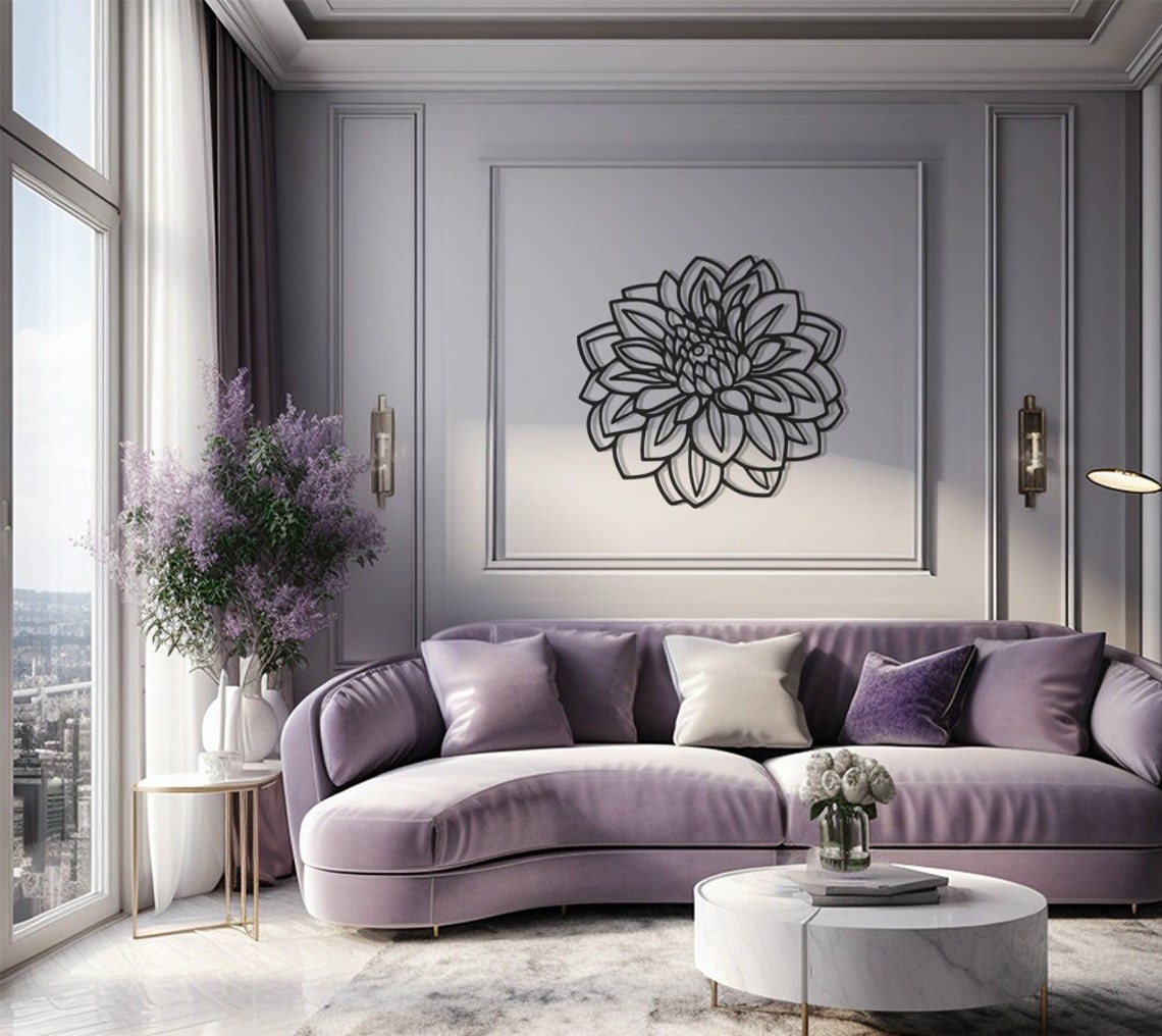 Lotus Flower Metal Wall Art, Handmade Botanical Decor for Home or ...