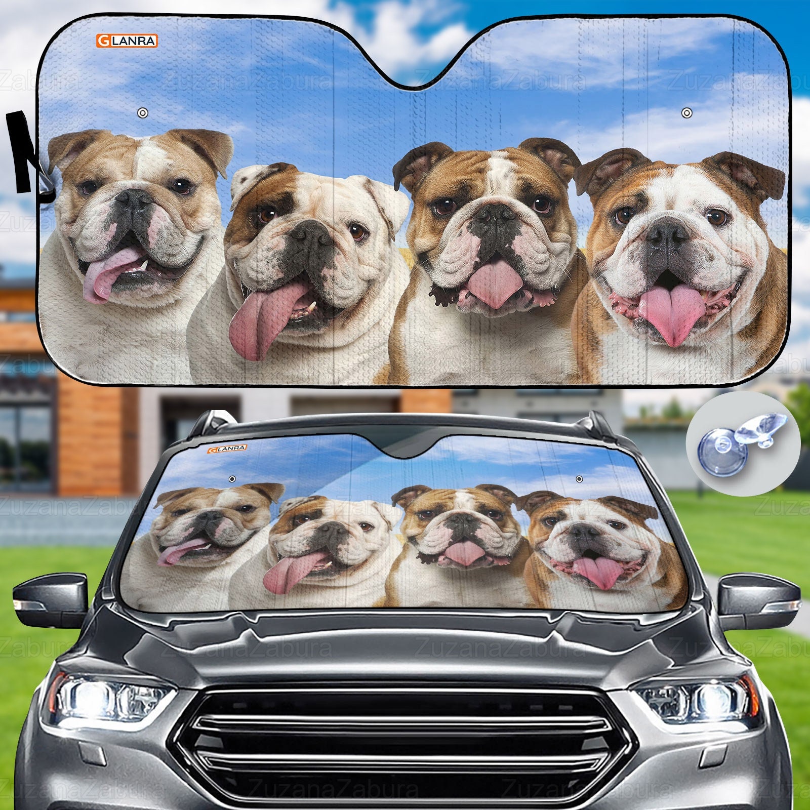 Bulldog Auto Sonnenschutz, Bulldog Auto Dekoration, Bulldog Liebhaber, Auto  Sonnenschutz, Geschenk für Papa, Auto Windschutzscheibe, Hundeliebhaber  Geschenk, Auto Bildschirm Dekor - .de