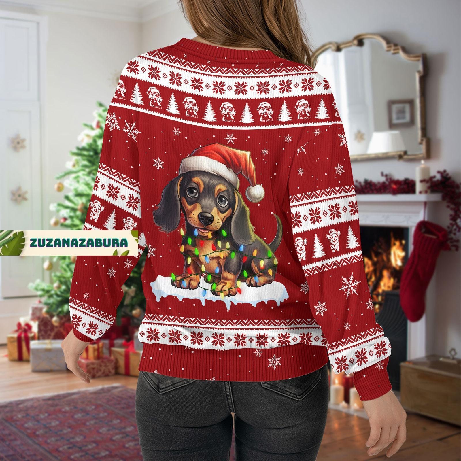 Christmas Gift, Dachshund Christmas Sweater, Dachshund Gift sold by