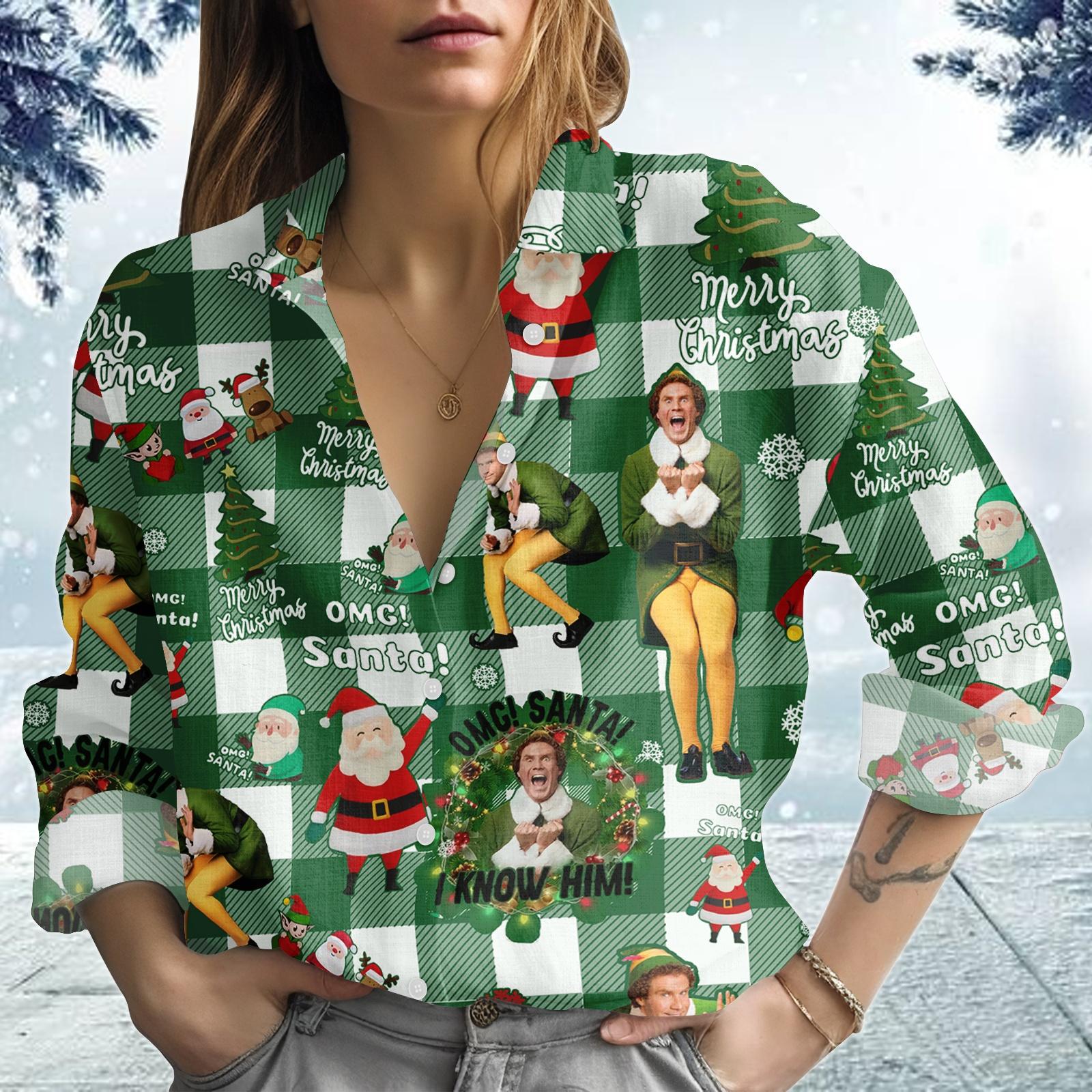Discover Christmas Buddy The Elf Blouse, Retro Xmas Movie Shirt