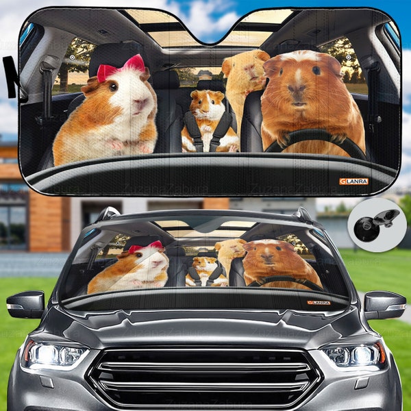 Guinea Pig Car Sunshade, Guinea Pig Car Accessories, Car Decoration, Guinea Pig Lover, Animal Car Sunshade, Car Accessories For Women