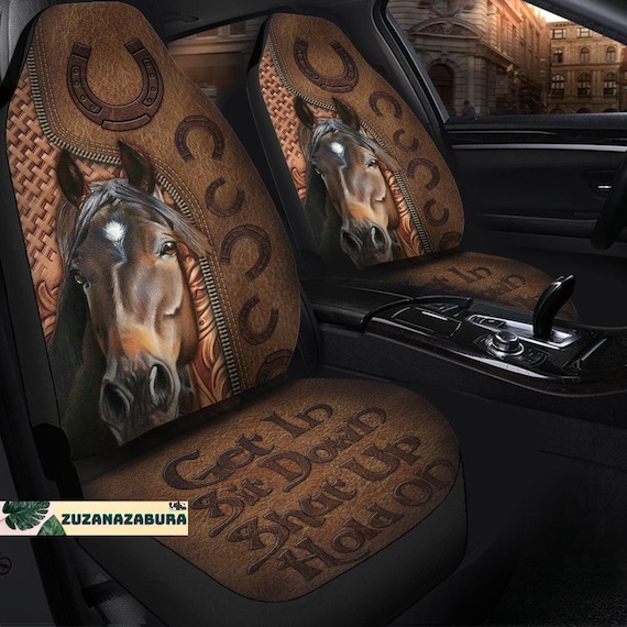 Horse Car Seat Covers, Horse Front Seat Covers, Animal Car Seat Cover, Horse Car Accessory, Car Seat Protector, Seat Covers For Car