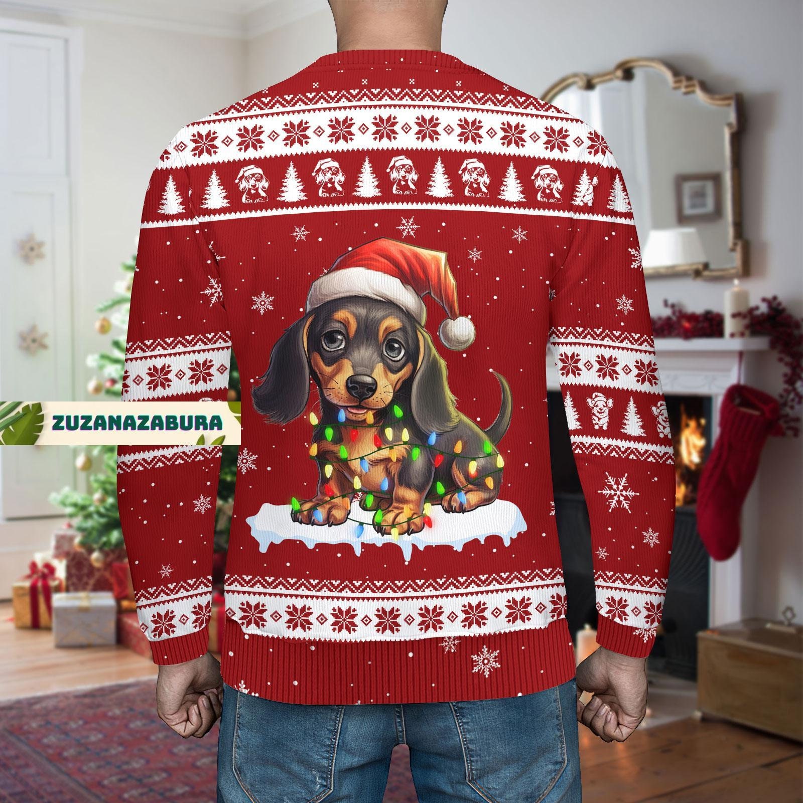 Christmas Gift, Dachshund Christmas Sweater, Dachshund Gift sold by