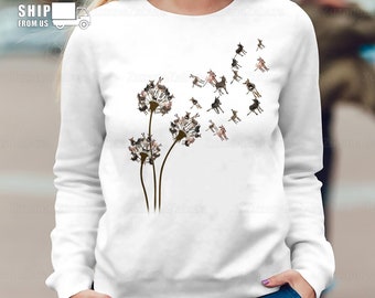 Donkey Tshirt, Dandelion Flower Shirt, Dandelion Tshirt, Funny Donkey Shirt, Flower Tee Shirts, Farm Life Shirt, Dandelion Shirts For Women