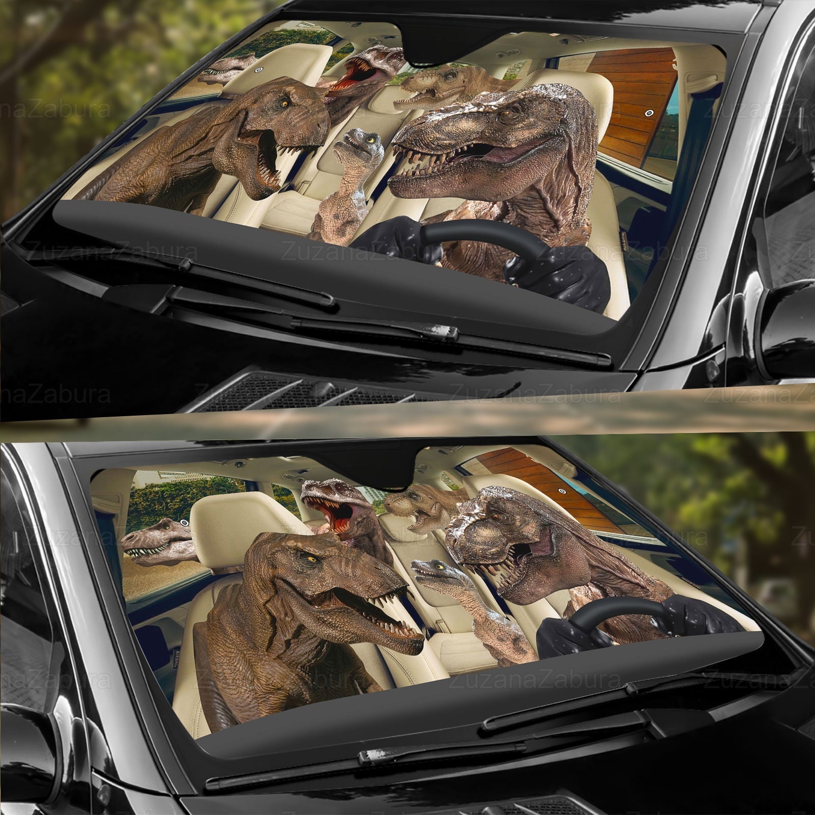 Discover Dinosaur Car Sunshade, Dinosaur Lover, Auto Sun Shade, Dinosaur Car Decor, Dinosaur Sunshade, T-rex Car Windshield, Sun Visor Car, Dad Gift