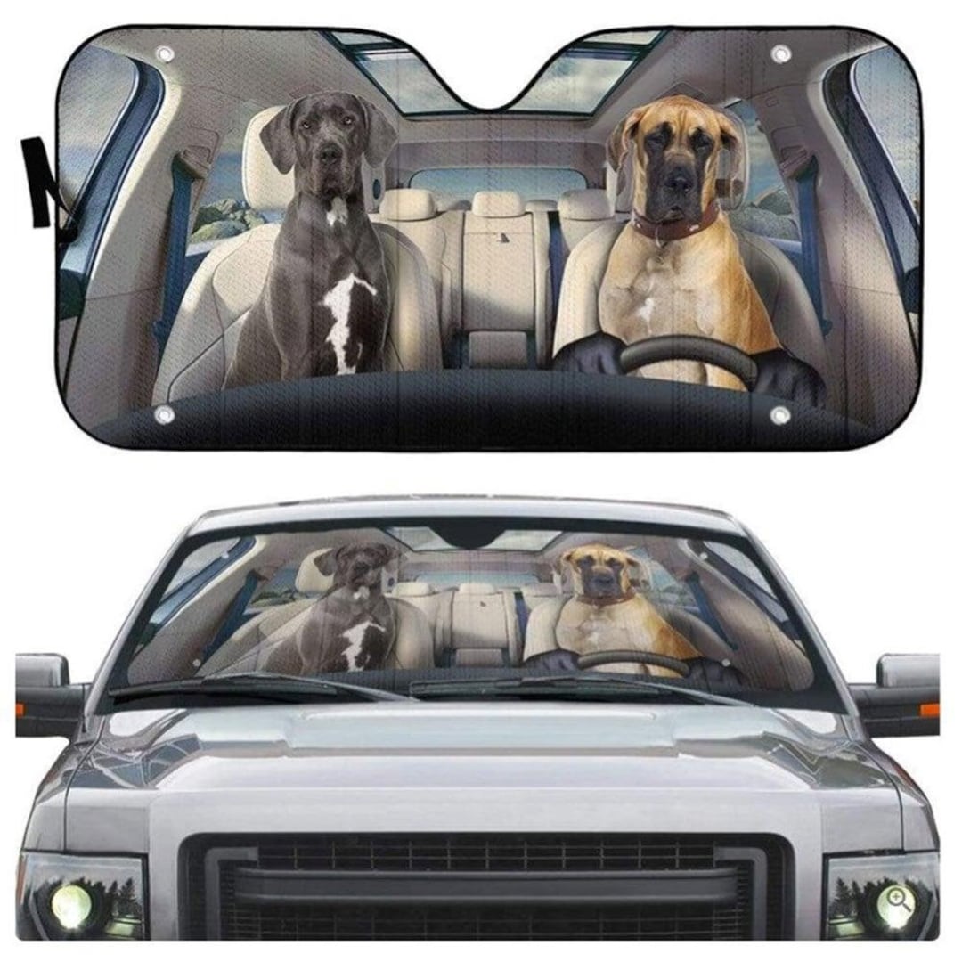 Great Dane Car Sunshade, Great Dane Auto Sunshade, Great Dane Car Decoration, Great Dane Car
