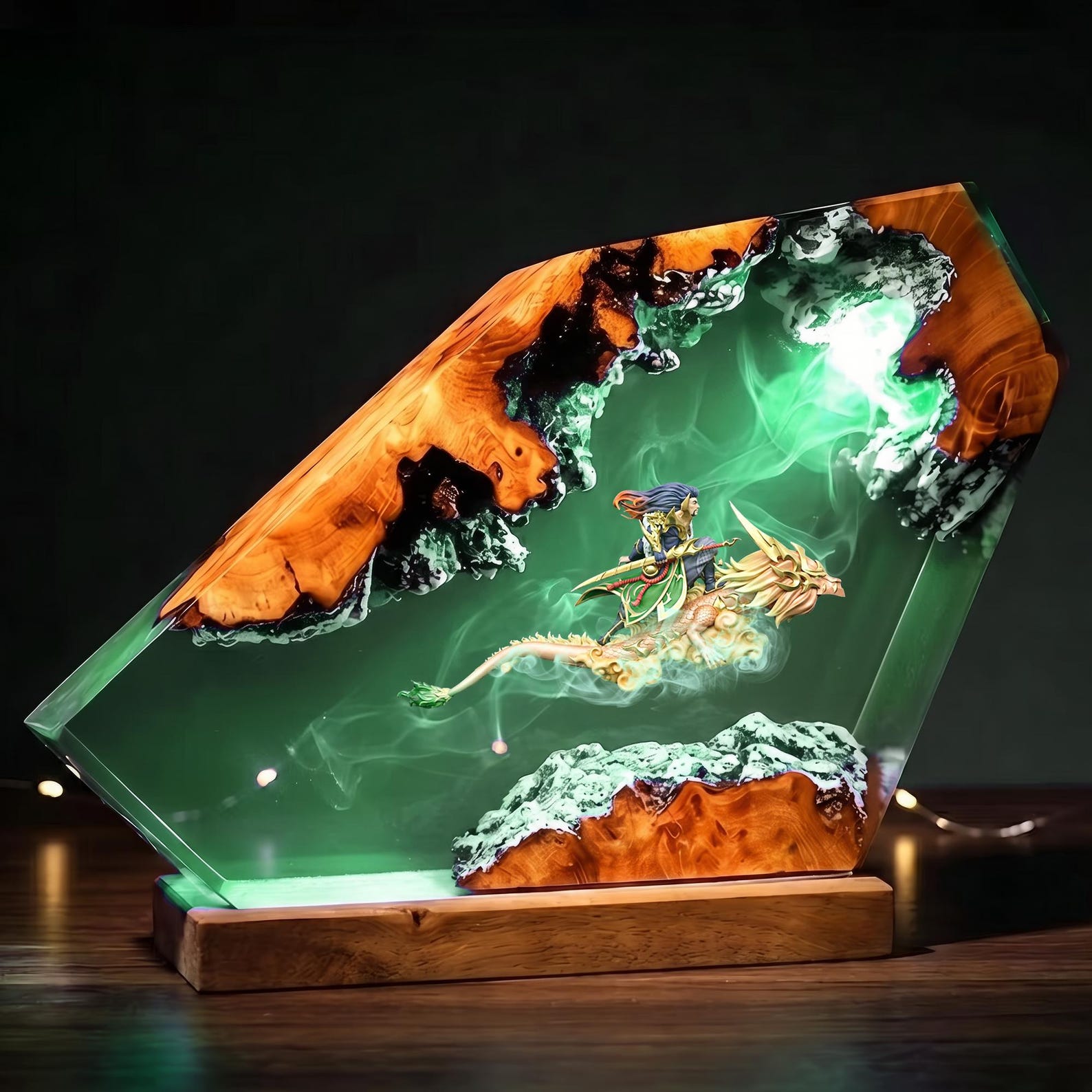 Yasuo Resin Lamp, League of Legends Diorama Night Light, Lol Epoxy Lamp, Gaming Room Decor, Gamer Gift, Handmade Collectible Lamp