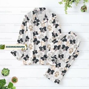 Border Collie Pajama Set With Pants for Women Border Collie Dog Lovers Pajama Set for Women Nightwear Pet Lover Pjs for Ladies Sleepover Etsy Canada
