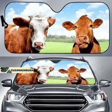 Hereford Cattle Car Sun Shade, Hereford Cattle Car Decoration