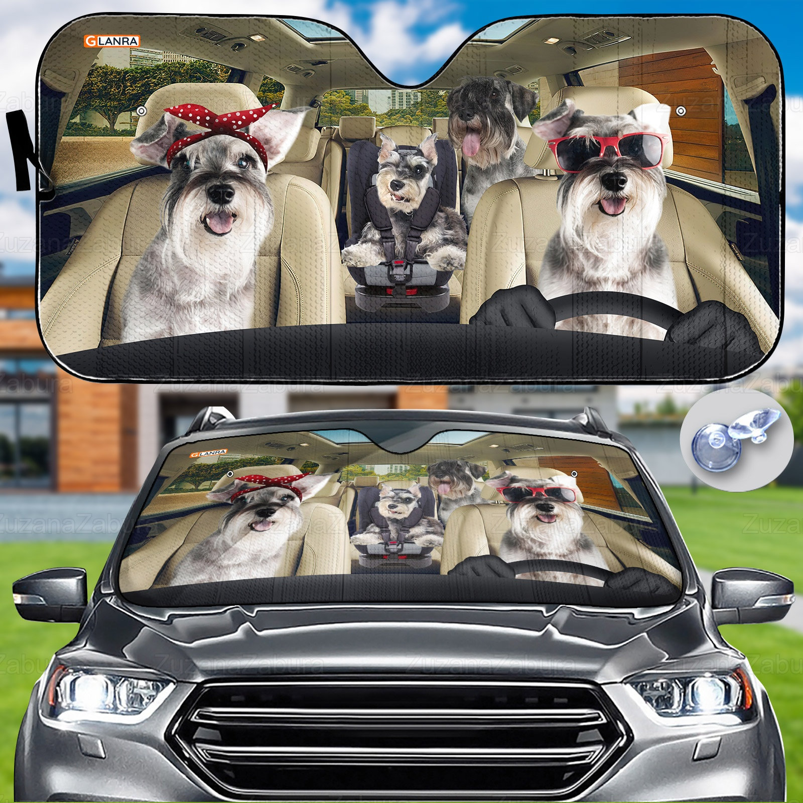 Dachshund car 2024 sun shade