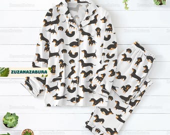 Dachshund Pajamas Set Dachshund Shirt Dachshund Pajamas Dachshund Pajamas Pants Dachshund Lover Gift Dog Pajamas Wiener Dog Shirt Etsy