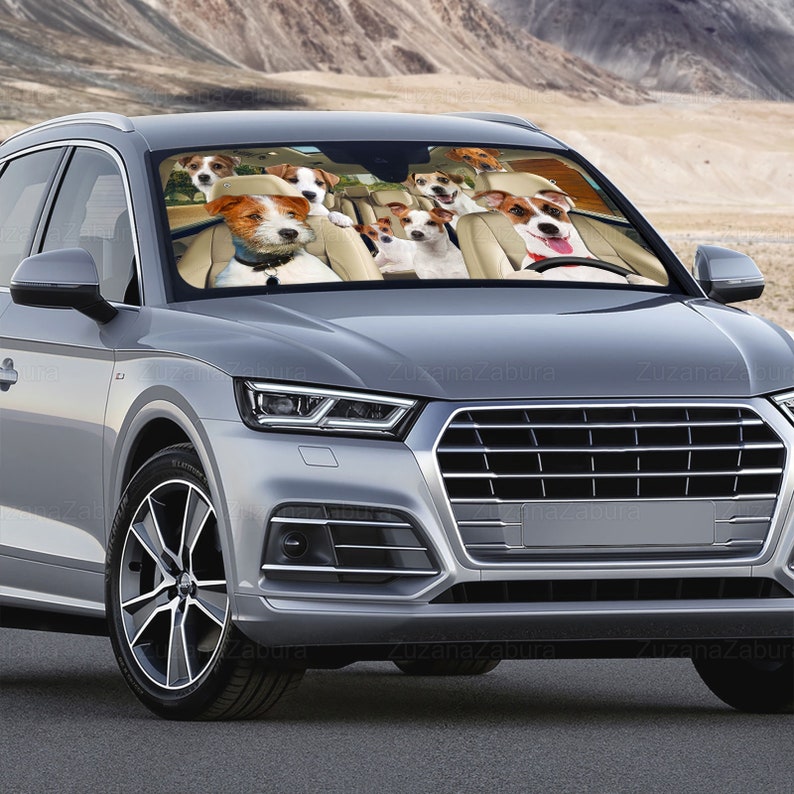 Jack Russell Terrier Car Sun Shade, Jack Russell Auto Sun Shade, Jack