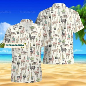 Llamas Button Shirt, Llamas Shirt, Llamas Hawaiian Shirt, Llamas Lover Shirt, Llamas Gift, Button Shirt Women, Llamas Shirt Men