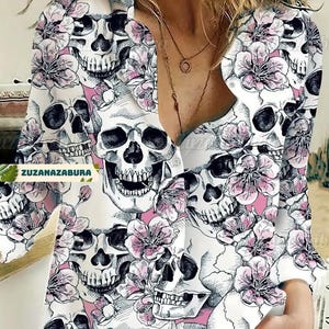 sheer skull blouse
