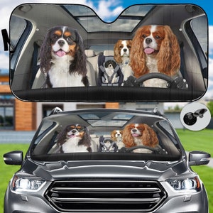 Cavalier King Charles Spaniel Car Sunshade, Spaniel Sun Shade, Spaniel Car Decor, Spaniel Auto Sun Shade, Dog Car Sunshade, Gift For Him