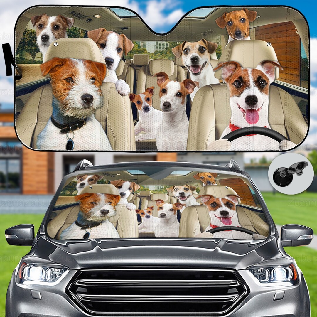 Jack Russell Terrier Car Sun Shade, Jack Russell Auto Sun Shade, Jack