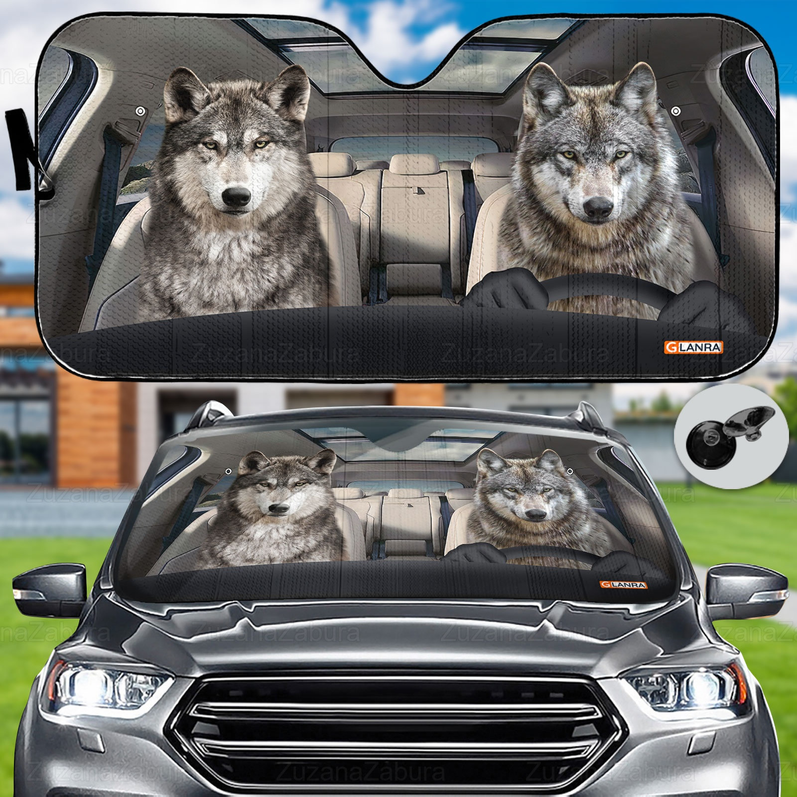 Wolf Auto Fußmatten / Wolf Auto Fußmatten / Wolf vorne Automatten