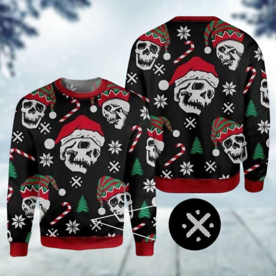 Discover Skull Santa Ugly Sweater, Skeleton Christmas Sweatshirt, Horror Xmas Sweater, Funny Christmas Gift, Merry Creepmas Shirt