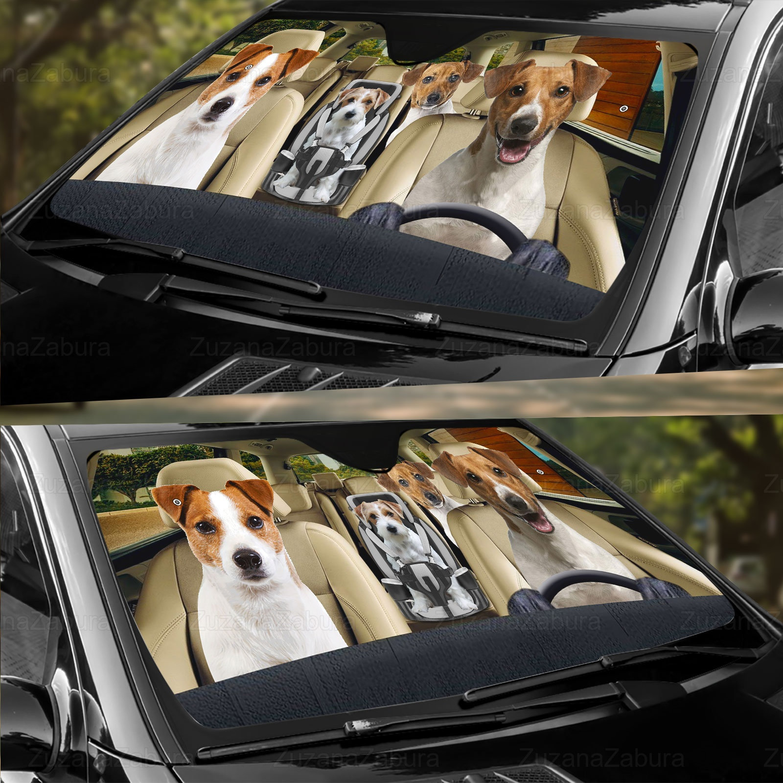 Exquisite Jack Russell Terrier Auto Sonnenschutz, Hund