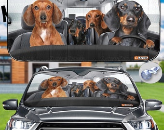 Dachshund Car Sunshade, Dachshund Car Decor, Dachshund Auto Sunshade, Dog Car Sun Protector, Dachshund Lovers Gift, Funny Sun Visor Car