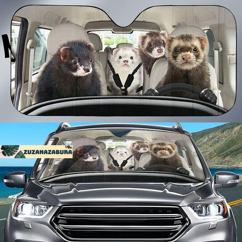 Ferret Car Sunshade, Ferret Auto Sun Shade, Ferret Car Decor, Ferret Sunshade, Ferret Car Sun Protector, Ferret Auto Decor Screen