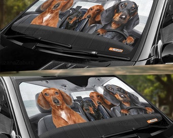 Dachshund Car Sunshade, Dachshund Car Decor, Dachshund Auto Sunshade, Dog Car Sun Protector, Dachshund Lovers Gift, Funny Sun Visor Car