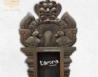 Hand Carved Temple Frame, Ethnic Home Decor