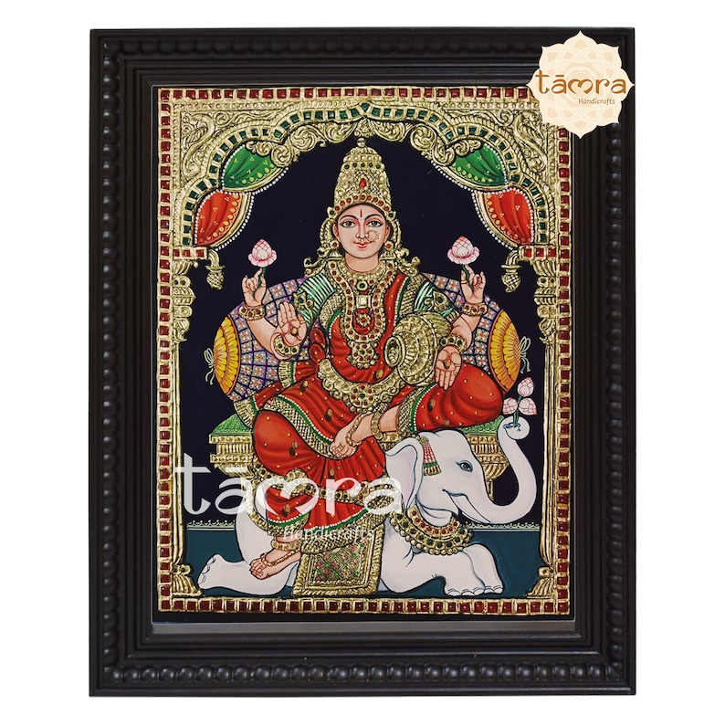 Sacred Lakshmi Tanjore Painting for Pooja Room and Home Decor Etsy