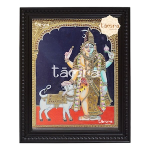 Pintura de Ardhanarishvara Tanjore - Ardhnarishwar, Foto de Ardhanarishvara, Pintura de Ardhanarishvara, Ardhanarishvara, Foto de Shiva