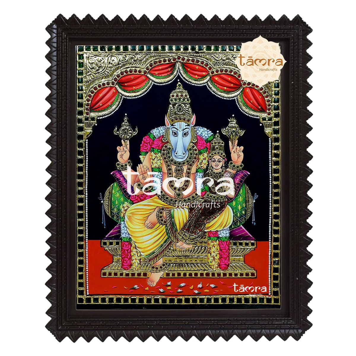 Buy Tanjore Painting Hayagreeva Lakshmi Wall Art Size Hxwxd ...