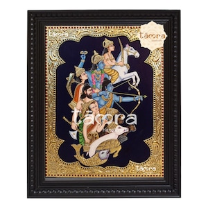 Tanjore Painting - Dashavatara, Dashavatara Painting, Dashavatara Tanjore Painting, Dashavatara Photo, Dashavatara Thanjavur Painting