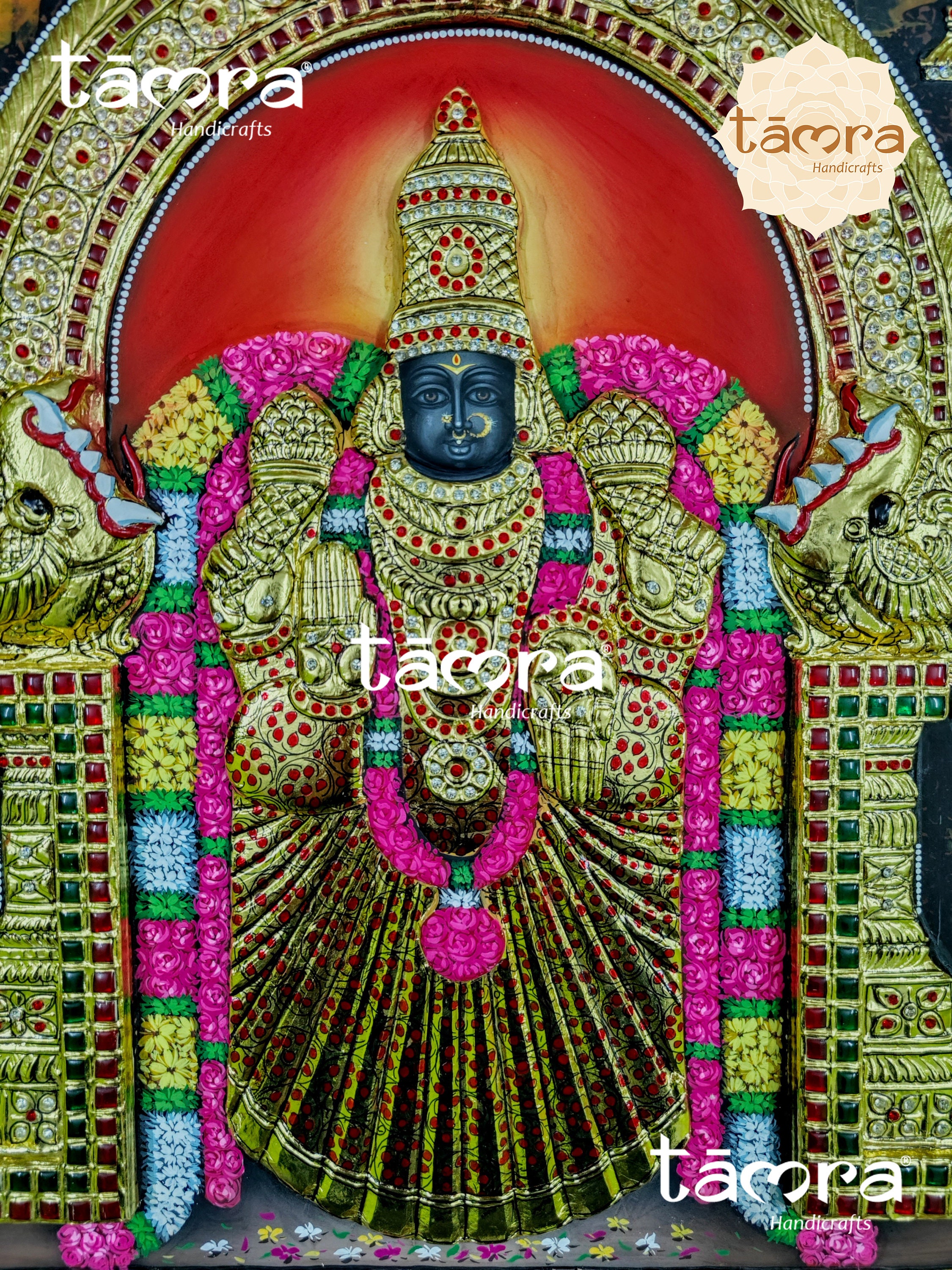 3D Balaji Padmavati Tanjore Painting – Traditional Gold Leaf Art - Etsy