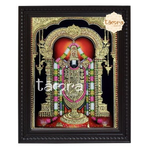 Govinda Tanjore Painting - Balaji, Balaji Wall Painting, Balaji Wall Art, Balaji Photo, Venkateshwara Photo, Tirupati Photo