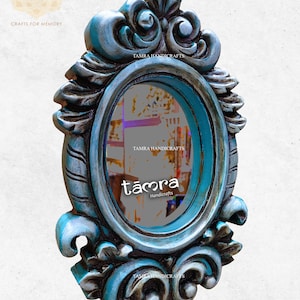 Decorative Wall Mirror, Oval Mirror, Wall Hanging Mirror Painted, Home Decor Wall Hanging Mirror - Ethnic Style Wall Decor Mirror, Mirror