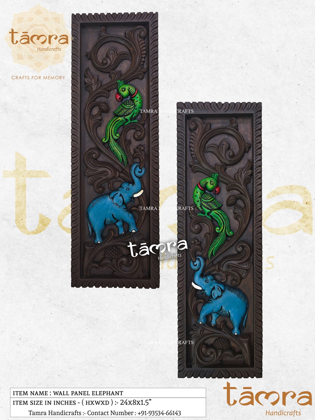 Hand Carved Elephant Wall Panel Pair, Indian Wood Decor, Ethnic Art - Etsy